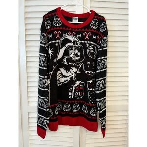 Star Wars Men's Size‎ 2XL Darth Vader Ugly Christmas Sweater Death Star